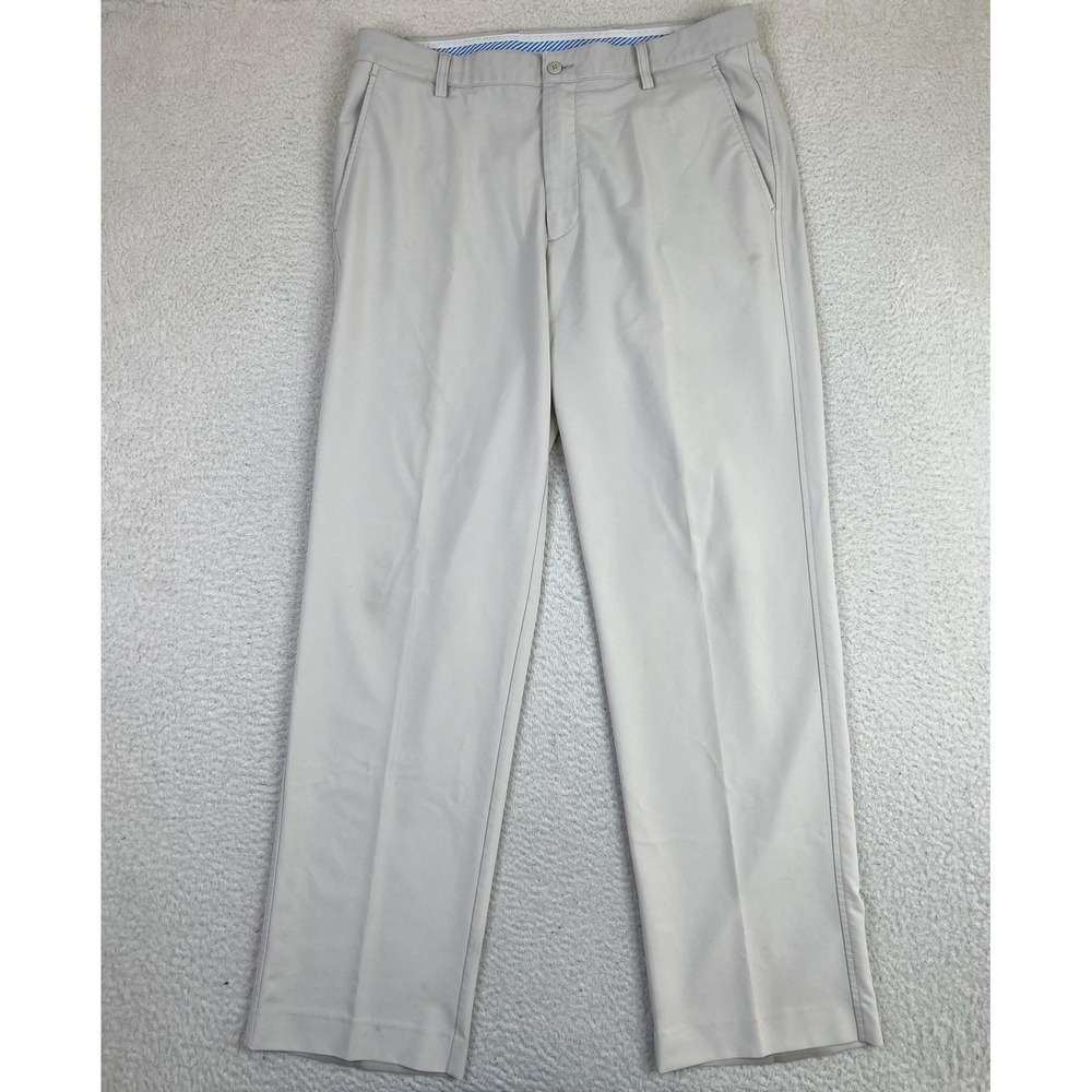 FootJoy Golf Pants Mens 36x32 Light Gray Stretch Performance Flat Front FJ Logo